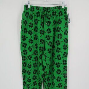 Under Disguise Men's Pajama Pants Green w Shamrocks St. Patrick's Day M 32-34